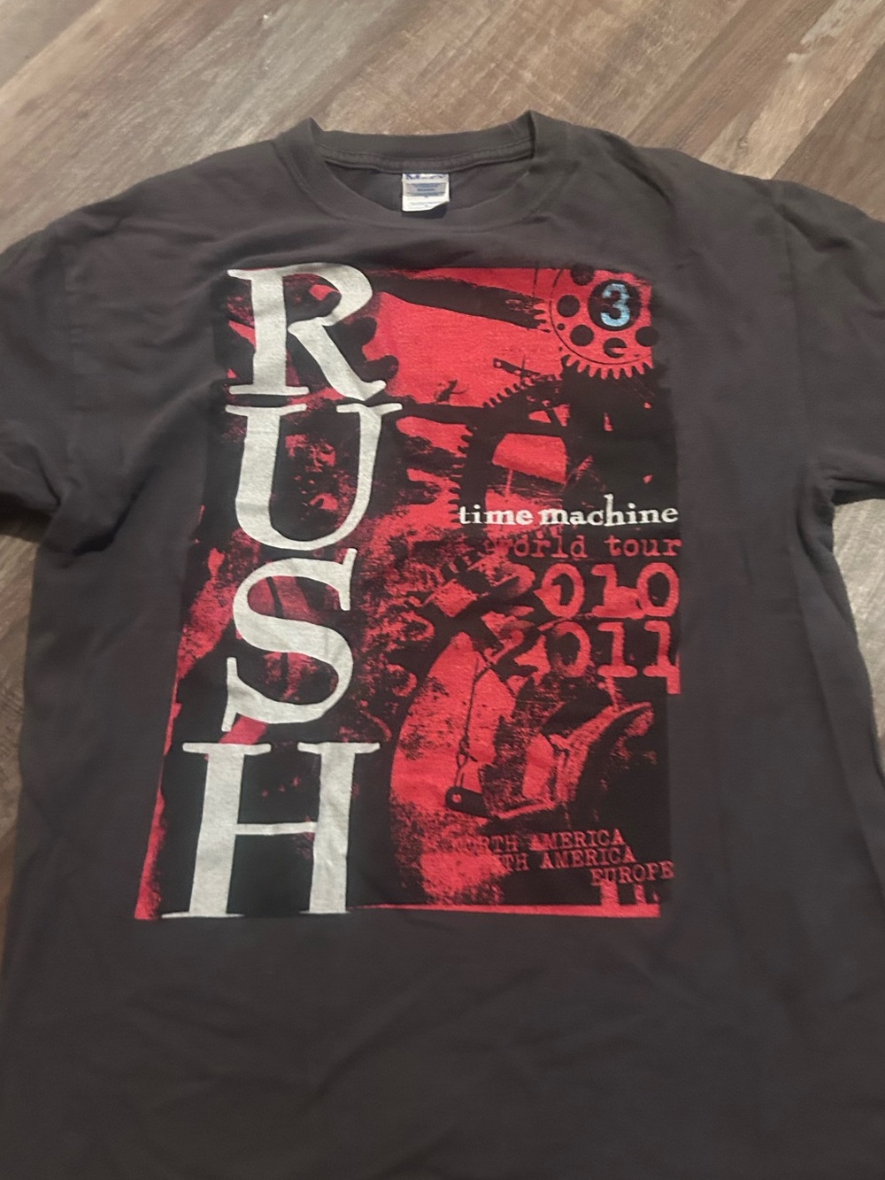 Rush Time Machine World Tour 2010 2011 Band Tee T-Shirt Med